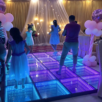 Panneau LED RVBW 3D miroir pour piste de danse, 50x50cm, contrôle DMX512, IP55, pour mariages, fêtes, DJ, éclairage de scène, garantie 2 ans