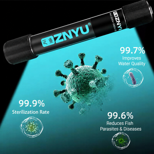 מנורת UV לחיטוי אקווריום, מטהר מים UVC לבקרת אצות והסרת חיידקים בבריכת דגים עם טיימר - Product Image 1