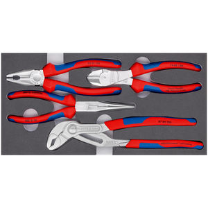 KNIPEX 00 20 01 V17 Juego de herramientas en estuche de espuma, 4 piezas - Product Image 1