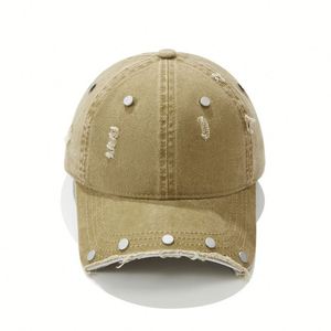 Style rétro hip-hop avec rivets et bords effilochés, ajustement unisexe (55-60 cm), mode vintage pour la rue, le shopping et les activités de plein air - Product Image 6