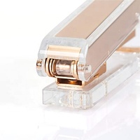 Agrafeuse standard manuelle claire acrylique or et or rose pour accessoires de bureau
