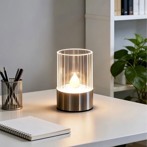 Xinhuiyuan Solar <b>Teacup</b> Lamp Reddish Brown Led <b>Candle</b> Light Inductive Switch Bedroom Ambient Home Decor - Product Image 4