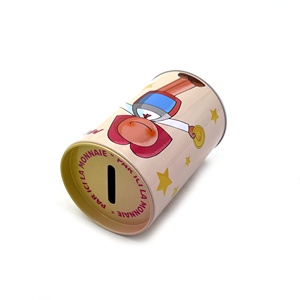 Custom OEM Money scatola di latta moneta salvadanaio rotondo salvadanaio con coperchio - Product Image 4