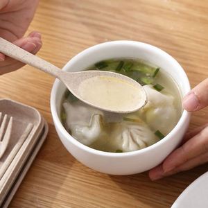 Juego de Cubiertos Ecológicos de Paja de Trigo para Niños, Cubertería Portátil de Viaje con Estuche - Product Image 4