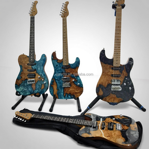 Guitare électrique 6 cordes fabriquée en usine, modèle ST/TL, placage en résine imitation bois, manche en érable carbonisé, frettes en acier inoxydable, micros S-S-H - Product Image 2