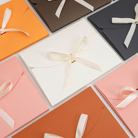 Boîte d'emballage en papier pour foulards brillants effet nacré, boîte pliante pour foulards en soie, pour boutique de vêtements et emballage de shopping en gros