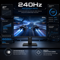 Monitor para Juegos de 27 Pulgadas, 4K UHD, 240Hz, Panel IPS, 3840x2160, Frecuencia de Actualización Ultra Alta, Pantalla con DP y HDMI, OEM, ODM