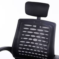 Chaise de bureau ergonomique moderne et réglable avec base rotative en acier inoxydable, accoudoirs en maille et réglage manuel de la hauteur pour