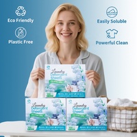 Çevre Dostu İnci Çiçeği Kokulu Plastik İçermeyen Çamaşır Yıkama Levhaları Biyobozunur Çamaşır Deterjanı Temizlik Sabunu Tablet Levhaları