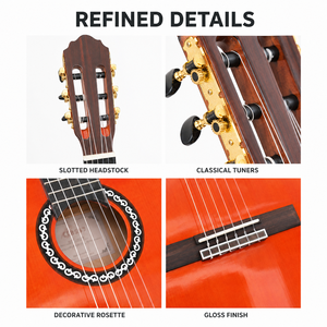 <span class=keywords><strong>Chitarra</strong></span> <span class=keywords><strong>Classica</strong></span> Slim Cutaway da 39 Pollici con Top in Abete <span class=keywords><strong>per</strong></span> Studenti e Scuole di Musica - Vendita all'Ingrosso - Product Image 6