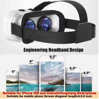 Lunettes VR G05 MINI, films 3D IMAX, lunettes de réalité virtuelle, casque VR Google Cardboard Box pour écran de 4,5 à 6 pouces, prise en charge du joystick de jeu