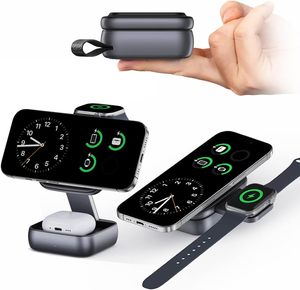 Cargador Inalámbrico 3 en 1 Magnético Plegable, Base de Carga Rápida para iPhone 17-12/Serie Air, para Reloj Inteligente y para <span class=keywords><strong>AirPods</strong></span> - Product Image 1