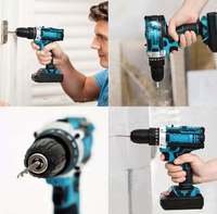 Perceuse à percussion sans fil 21V de haute qualité à batterie lithium, vitesse variable, pour kits d'outils électriques Makita, personnalisable en usine (OEM)