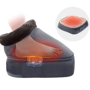 Comfortable Soft Synthetic Wool Electric Kneading Shiatsu Acupuncture Heating Therapy Foot Massager for Muscle Relief