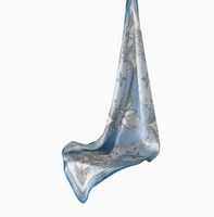 Foulard carré en soie de mûrier 100% imprimé pour femme, léger, en satin, multifonctionnel, petite taille, élégant