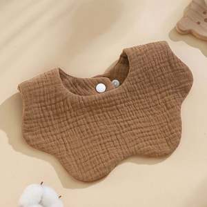 Bavoirs en mousseline pour bébé, bavoirs bandana pour bébé, bavoirs en coton pour garçons et filles unisexes, couleurs unies, ensemble pour la dentition et la bave - Product Image 1