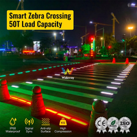 Lumière enterrée 3 couleurs à LED pour le sol Zebra Crossing Embedded Traffic Signal Light smart Pedestrian Ground Signal Light
