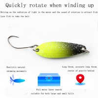 Nouvel Arrivage Spécial LUTAC Leurre de pêche artificiel en métal à coulée lente, type cuillère, à hameçon simple, spinnerbait, pour la pêche à la traîne 35mm/5g