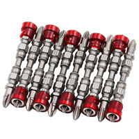 Embout de tournevis cruciforme magnétique puissant PH2, tige hexagonale de 1/4 pouce, embouts antidérapants pour tournevis électrique, pour travaux d'assemblage domestique