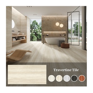 <span class=keywords><strong>Carrelage</strong></span> en porcelaine effet travertin veiné, effet pierre naturelle pour les sols et les murs des hôtels et des halls - Product Image 1