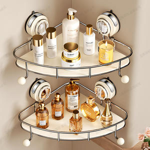 Estante Triangular para Baño Blue Vine, Soporte de Almacenamiento de Esquina con Ventosa, Doble Capa, Duradero, para Gel de Ducha y Champú - Product Image 3