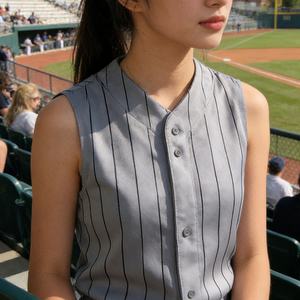 Ventes en gros <span class=keywords><strong>de</strong></span> maillots <span class=keywords><strong>de</strong></span> baseball sans manches à boutons pour hommes, personnalisés, à rayures, sublimés, vierges et bon marché - Product Image 2