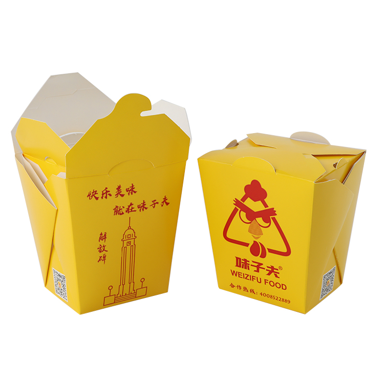 Wholesale Factory Supply Food Cardboard Packaging Popcorn Chicken Take Out Snack Box Noodle Box For Restaurant