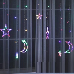 Ins Moon Star LED Curtain coloured chuỗi ánh sáng cho bữa tiệc và cửa sổ đám cưới trang trí - Product Image 2