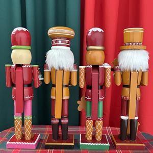 Cascanueces de Madera Artesanal Festivo, Muñeco de Casa de Jengibre para Decoración del Hogar, Regalos de Navidad - Product Image 2