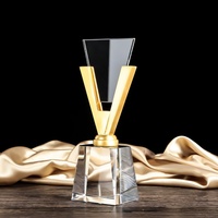 Trofeo de Cristal Personalizado con Grabado de Logotipo Gratuito, Hecho a Mano, Estilo Folk, para Premios de Cine, Televisión, Deportes y Más