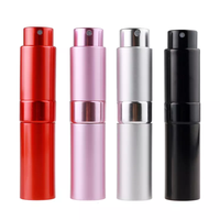 Botol Semprot Parfum Mini Saku Wanita 5ml Kapasitas Aluminium dengan Pompa Penutup Desain Putar Kemasan Twist