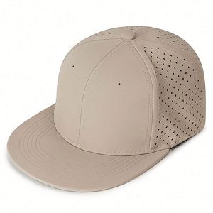 Gorra de Béisbol de Sarga de Algodón de 6 Paneles Sin Estructura con Cierre Ajustable y Orificio - Product Image 5
