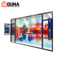 Ventana Abatible de Aluminio con Diseño de Rotura de Puente Térmico OUNA, Insonorizada, Resistente a Huracanes, con Doble Acristalamiento Templado, Certificación NFRC