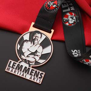 Medallas de Metal de Alta Calidad con Diseño Personalizado en 3D, Personaje de Entrenador de Karate, Medallas de Oro, Plata y Cobre para Judo, Jiu Jitsu y Taekwondo - Product Image 4