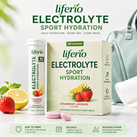 Comprimés effervescents personnalisés sans sucre, aux saveurs naturelles, complexe d'électrolytes pour l'hydratation, suppléments énergétiques pour la nutrition sportive