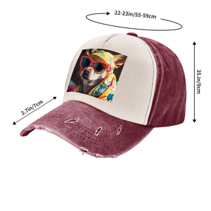 Image personnalisée Casquette de baseball Cowboy de luxe à 5 panneaux à bord incurvé, style sportif américain à la mode, logo en caoutchouc personnalisable, casquette de papa sublimée - Product Image 2