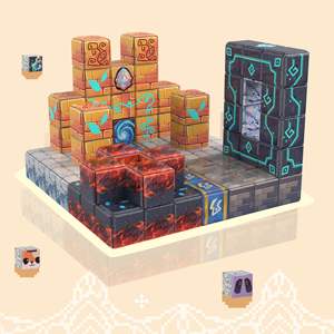 魔法の寺院Evelopmentalおもちゃパズルおもちゃリンクキューブ対応ブロック教育玩具クリエイティブおもちゃ - Product Image 1