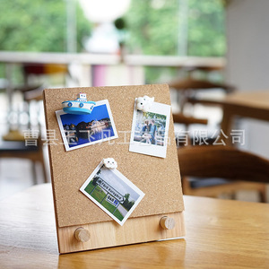 Tableau d'affichage en liège de style scandinave, rectangulaire, en bois, pour notes de bureau et photos, emballage individuel - Product Image 3