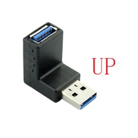 Adaptateur d'extension USB 3.0 mâle vers USB 3.0 femelle à 90 degrés Angle droit et gauche Angle haut vers le bas Connecteur coupleur USB