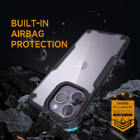 Coque de protection pour téléphone portable, originale, antichoc, hybride TPU PC, avec airbag, pour Apple iPhone 14 15 16 Pro Max, transparente