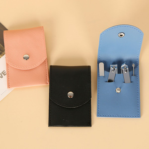 Juego de cortaúñas con limpiador de oídos, bolsa plegable de acero al carbono para herramientas de cuidado de belleza - Product Image 4