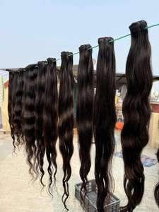 Extensions de cheveux humains 100 % naturels de qualité supérieure, longues, ondulées, vierges, non traitées, pour la fabrication de perruques, le coiffage en salon et la beauté - Product Image 1