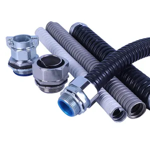 Steel pvc wire protection flexible GI steel conduit galvanized conduit fittings pvc coated metal conduit pipe