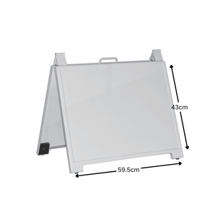Panneau de signalisation A-Frame <span class=keywords><strong>en</strong></span> ABS pour extérieur 2026 - 43*59.5cm Blanc/Noir pour trottoirs piétonniers |   Impression personnalisée, échantillon de panneau de signalisation pour <span class=keywords><strong>trottoir</strong></span> - Product Image 6
