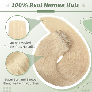 Extensiones de Cabello Humano Brasileño 100% Virgen, Doble Trama, Cutícula Alineada, Sin Costuras, de Alta Calidad para Mujeres Blancas - Product Image 3