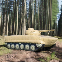Simulateur de cible gonflable camouflage pour entraînement au tir avec souffleur, en tissu Oxford imperméable