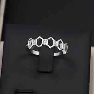 Anillos de Boda Plateados al por Mayor JXX, Estilos Variados para Mujer, Diseño de Flor con Circonita, Hechos Principalmente de Latón - Product Image 5