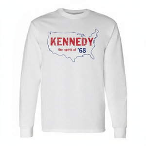 Camiseta de manga larga Kennedy The Spirit Of 68, camiseta política blanca - Product Image 2