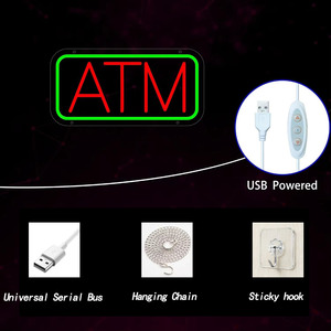 ATM neon LED no-installation indoor ambient <b>light</b> bank <b>window</b> ATM indicator <b>light</b> luminous sign decorative <b>light</b> Customized 12V - Product Image 2