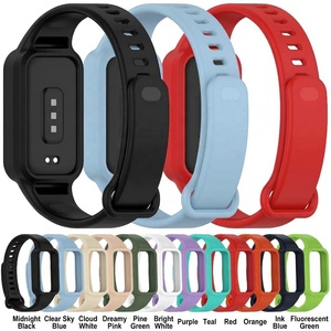 สายรัดข้อมือกีฬาสำหรับขายส่งสำหรับ Xiaomi MiBand 9 Active Soft/ Redmi Band 3 สายซิลิโคนนุ่มระบายอากาศได้ กันน้ำ สายรัดข้อมือสำรอง - Product Image 6